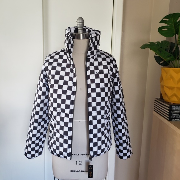 Vans Iconic Checkered Puffer Jacket Size XS NEW! - Picture 8 of 16